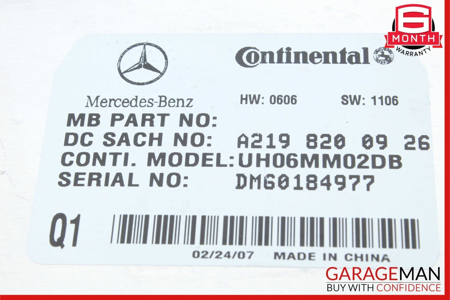 06-12 Mercedes W211 E350 SL550 Communication Control Module Unit 2198200926