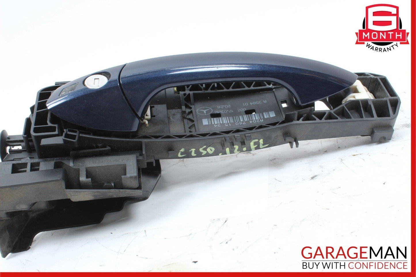 08-14 Mercedes W204 C250 Front Left Side Exterior Door Handle Assembly Blue OEM