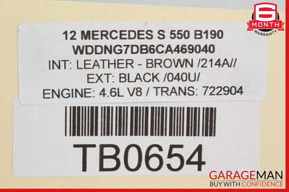 10-14 Mercedes W221 S550 CL550 AUX Auxiliary Circulation Water Pump OEM