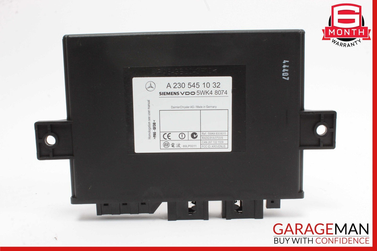 00-06 Mercedes R230 SL500 CL500 Keyless Go Entry Control Module 2305451032 OEM