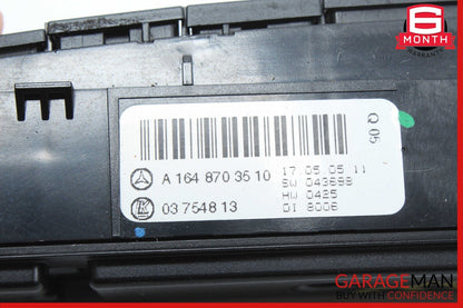 06-12 Mercedes W164 ML350 GL350 Dash Hazard Heated Seats ESP Control Panel