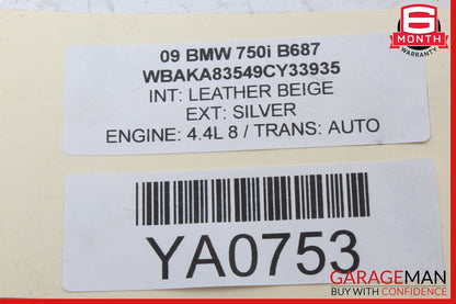 09-15 BMW 750i Power Master Brake Booster Cylinder 296785394025 OEM