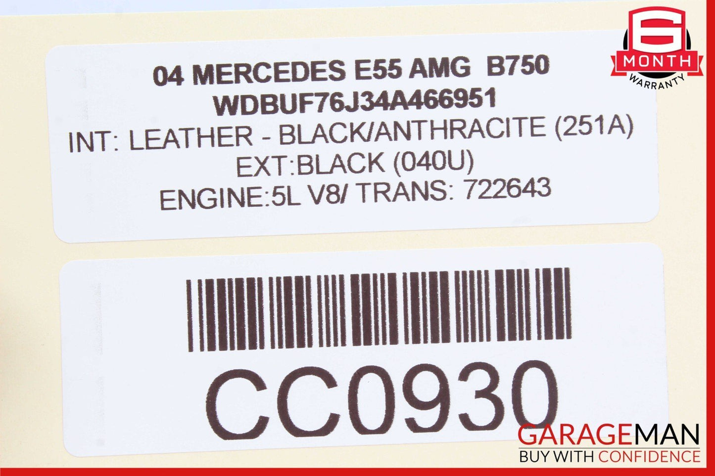 03-06 Mercedes W211 E55 E500 Center Console Control Switch Panel 2116800552 OEM