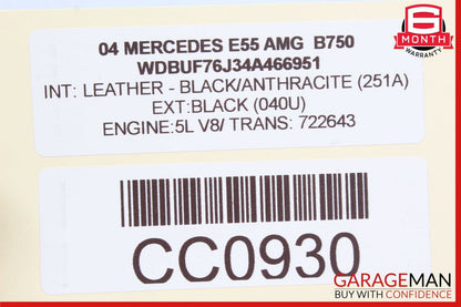 03-06 Mercedes W211 E55 E500 Center Console Control Switch Panel 2116800552 OEM