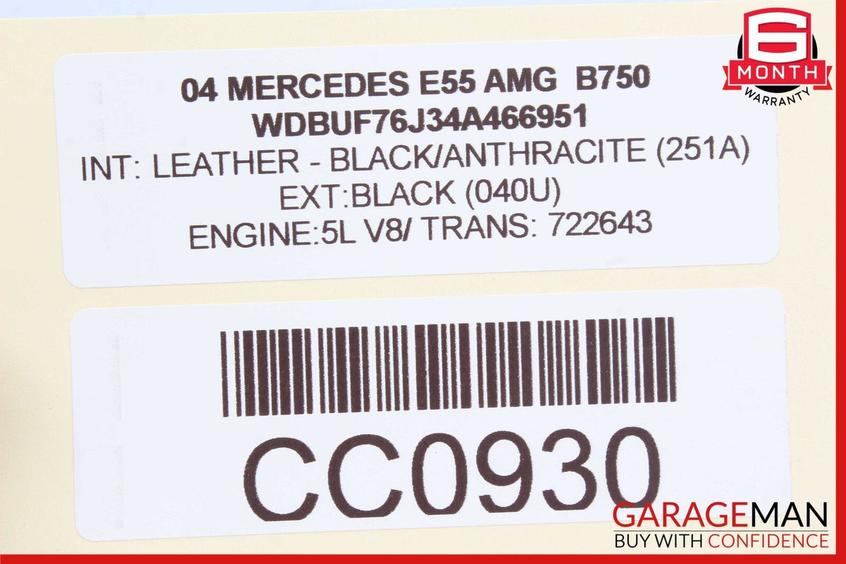 03-06 Mercedes W211 E55 E500 Center Console Control Switch Panel 2116800552 OEM