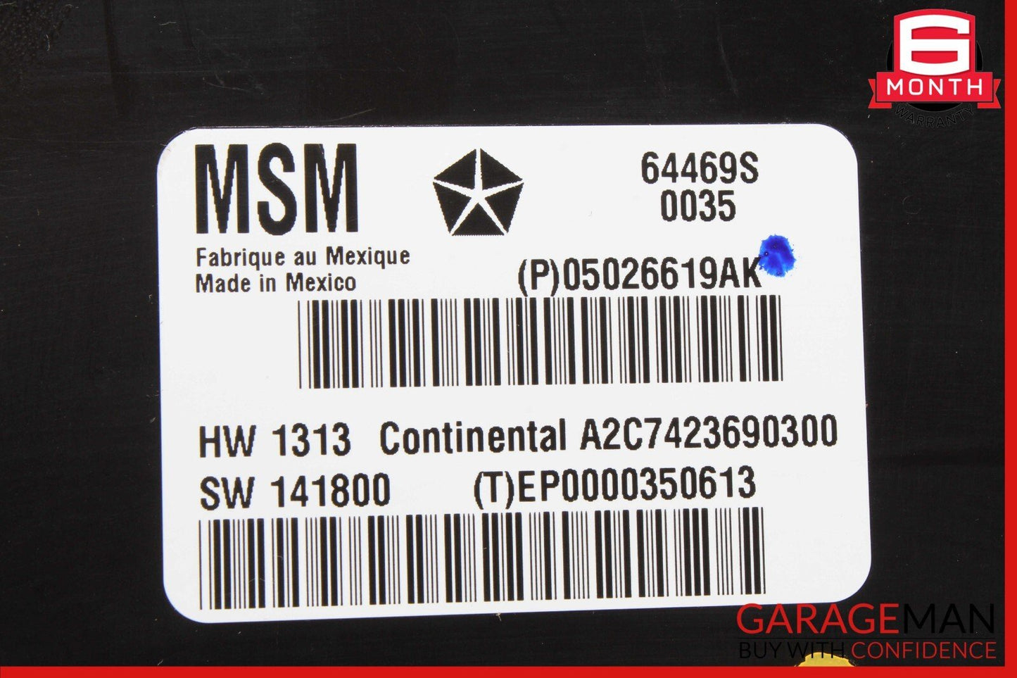 14-17 Maserati Quattroporte Front Left Side Seat Control Controller Module Unit