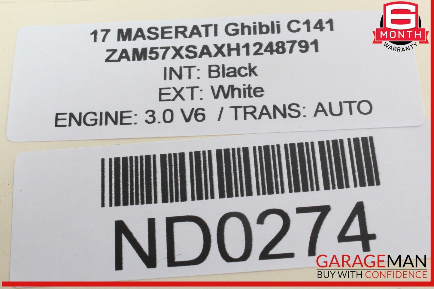 14-17 Maserati Ghibli Center Dash Under Screen Lower Trim Panel Cover Emblem OEM