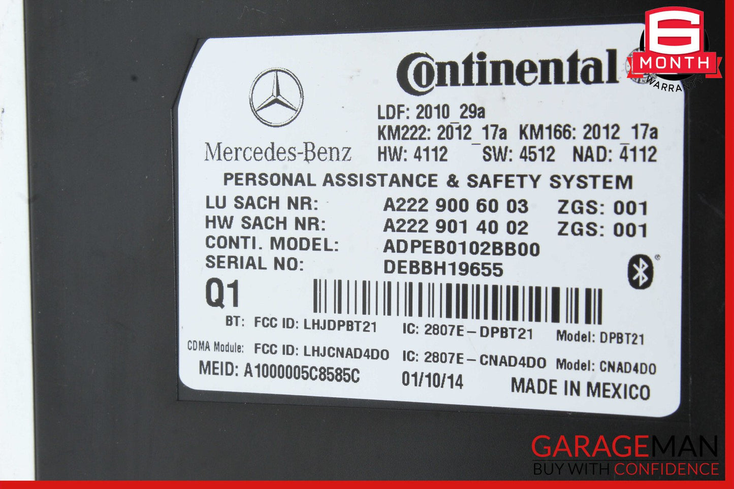 Mercedes W207 E350 SL400 Communication Control Module 2229006003 OEM