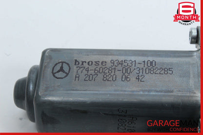10-16 Mercedes E550 E350 Coupe Rear Right Side Door Window Regulator Motor