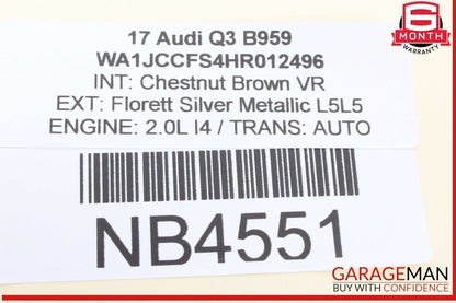 15-18 Audi Q3 Start Stop Engine Switch w/ Tray Center Console 8U1864131A OEM
