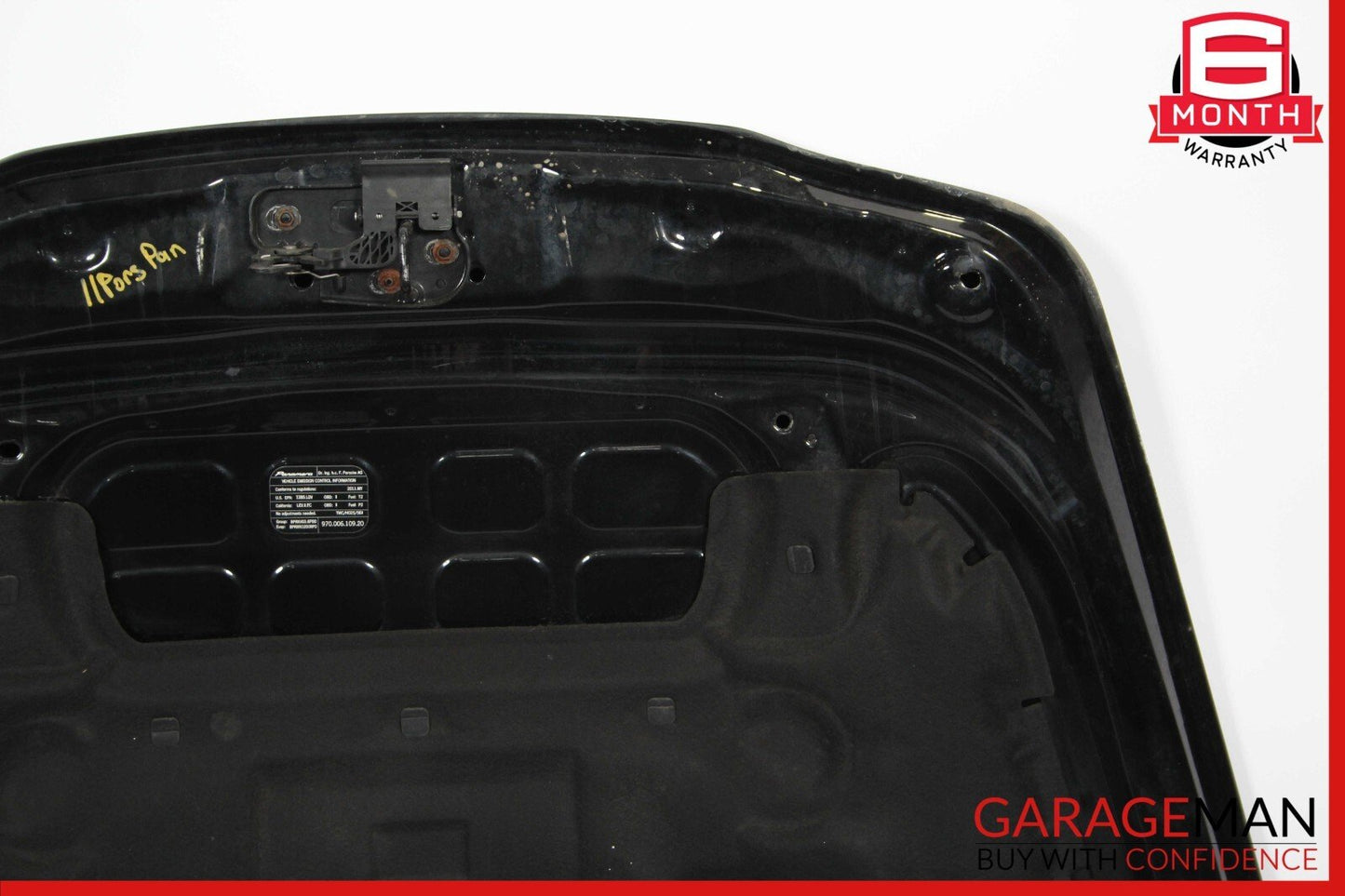 10-16 Porsche Panamera 970 Front Hood Bonnet Panel Cover Black