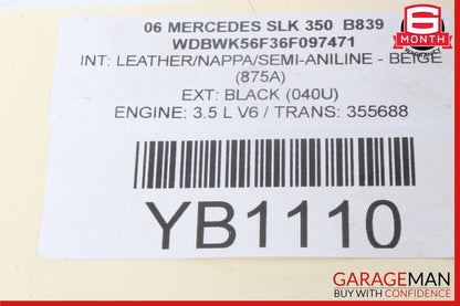 06-09 Mercedes R171 SLK350 C230 C350 CLK350 Engine Water Pump 2722010501 OEM
