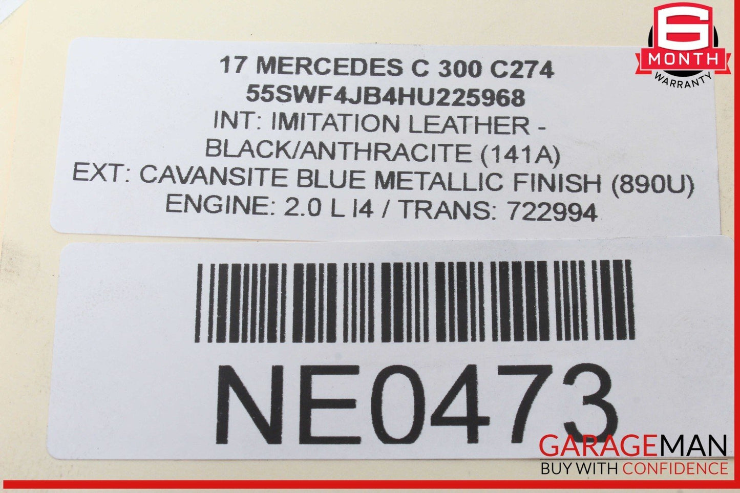 15-20 Mercedes W205 C300 Rear Right & Left Shock Absorber Coil Spring Set of 2