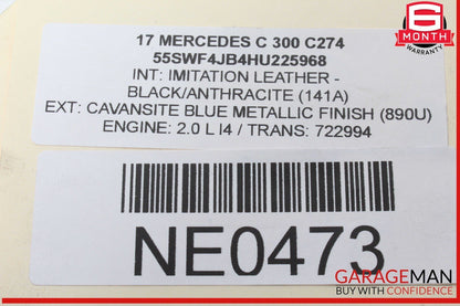 15-20 Mercedes W205 C300 Rear Right & Left Shock Absorber Coil Spring Set of 2