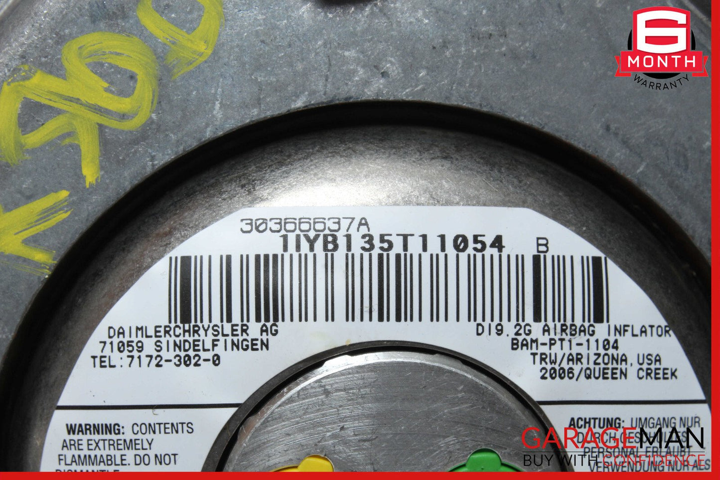06-08 Mercedes W251 R500 ML500 GL450 Driver Steering Wheel Airbag OEM