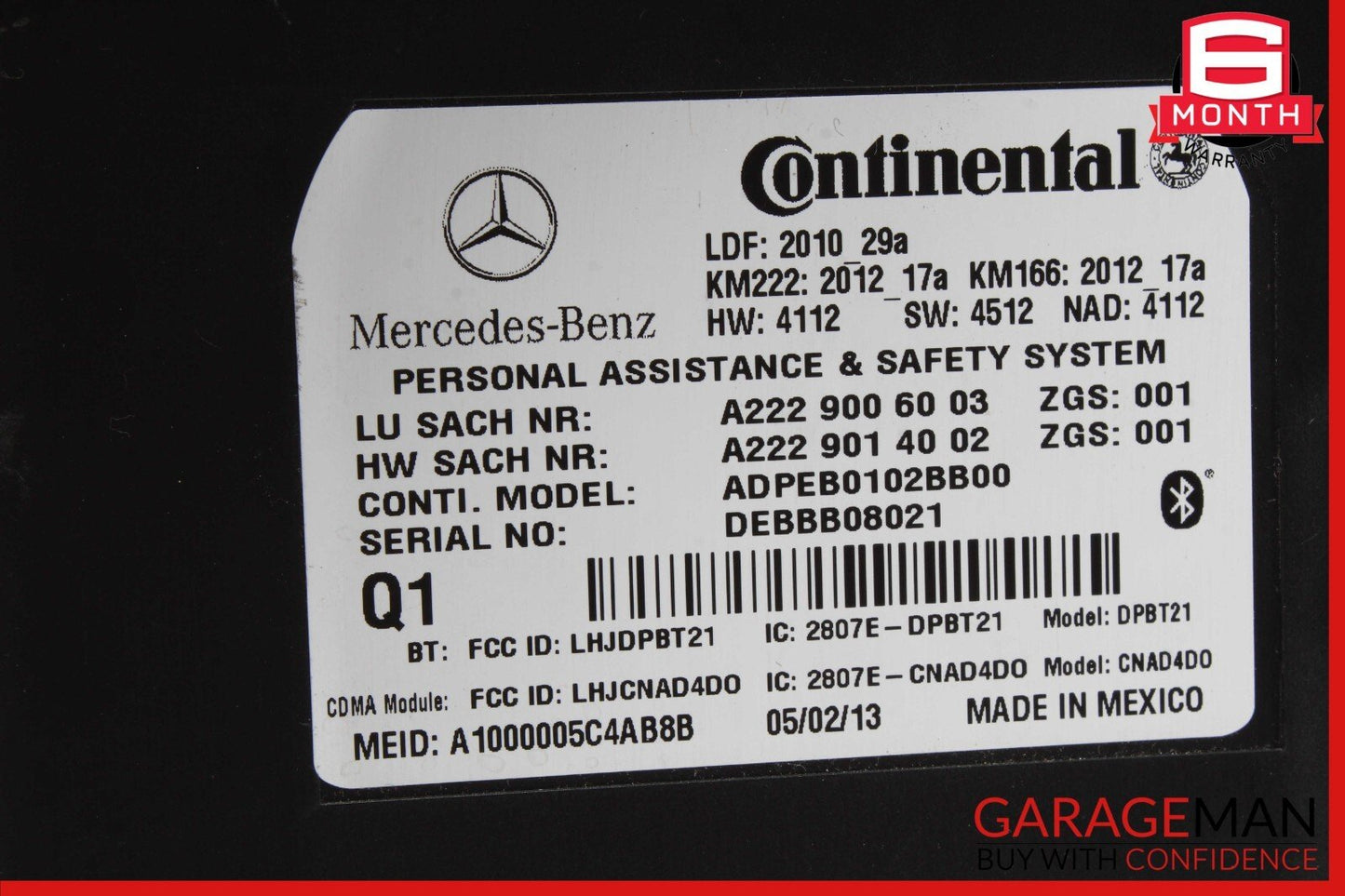 10-20 Mercedes W212 E350 C250 GLA250 SL400 Communication Control Module Unit OEM