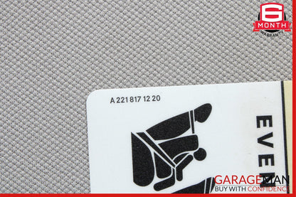 Mercedes W221 S550 CL550 Sun Visor Sunvisor Shade Cover Right Passenger Gray OEM
