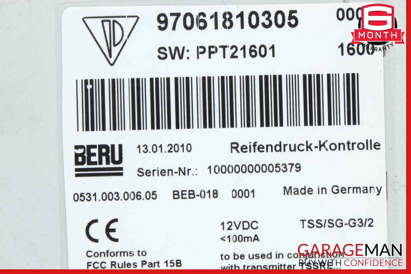 10-15 Porsche Panamera 970 TPMS Tire Pressure Monitor Sensor 97061810305 OEM