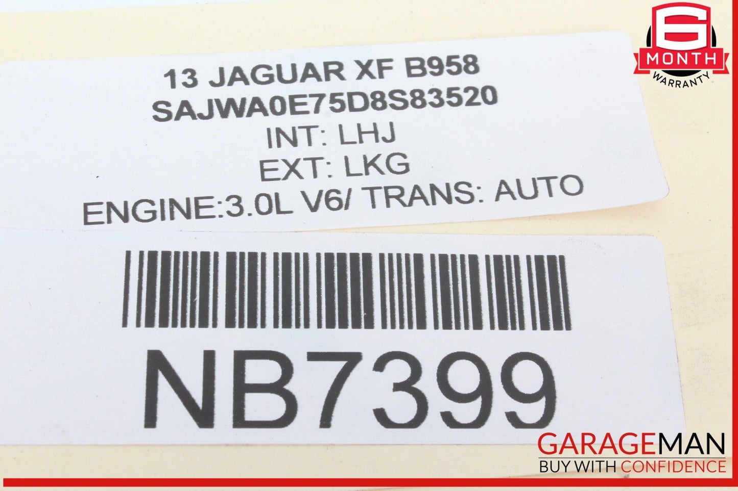 10-15 Jaguar X250 XF Electronic Parking Brake Actuator w/ Cable 9X232A635AB