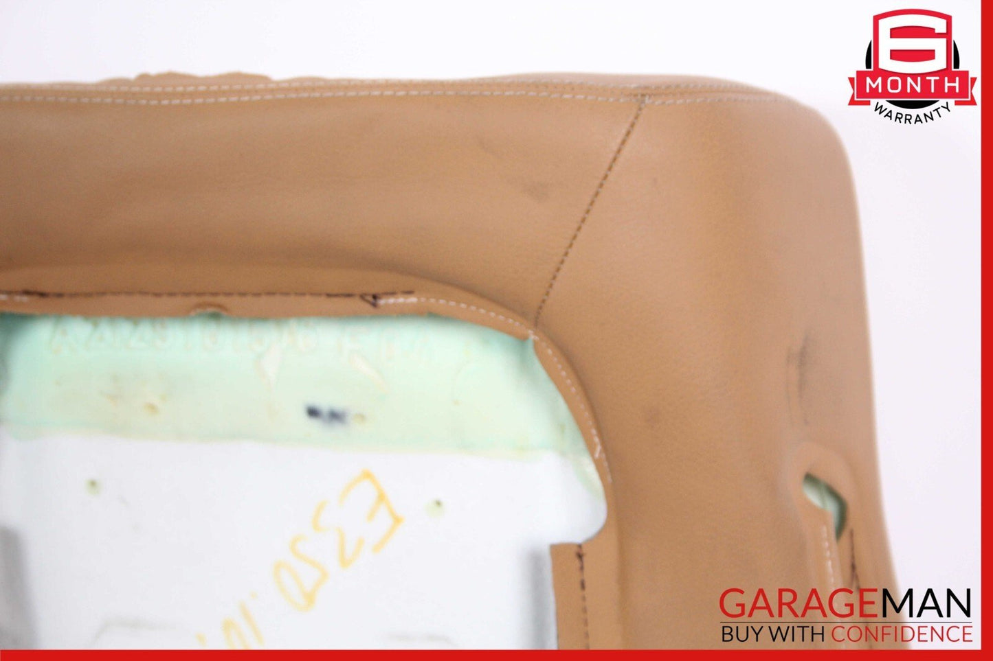 10-16 Mercedes W212 E350 E550 Front Right Top Upper Seat Cushion Cover Brown OEM