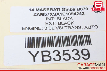 14-17 Maserati Ghibli Front Right Passenger Door Lock Latch Actuator Mechanism