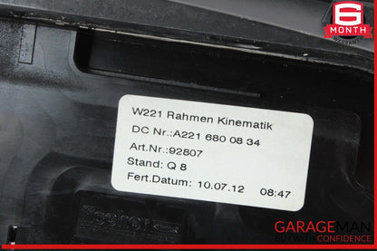 07-13 Mercedes W221 S550 Center Console CD Player Cover Trim Panel Black OEM