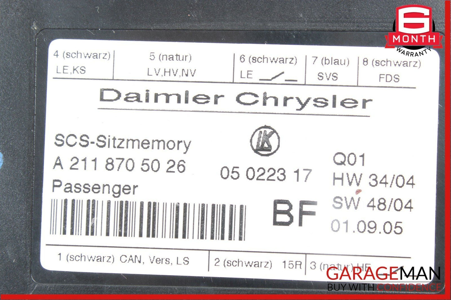 03-11 Mercedes GL450 CLS500 ML63 AMG Front Right Side Under Seat Control Module