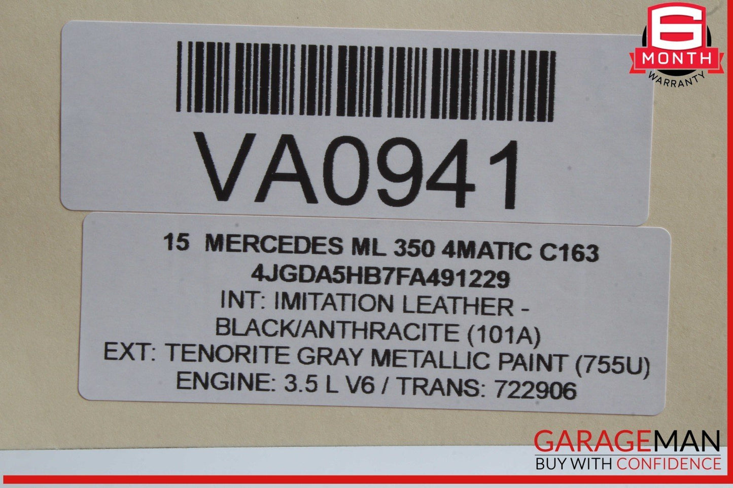 12-19 Mercedes W166 ML350 4MATIC GLS550 Sunroof Sun Roof Motor 1669000409 OEM
