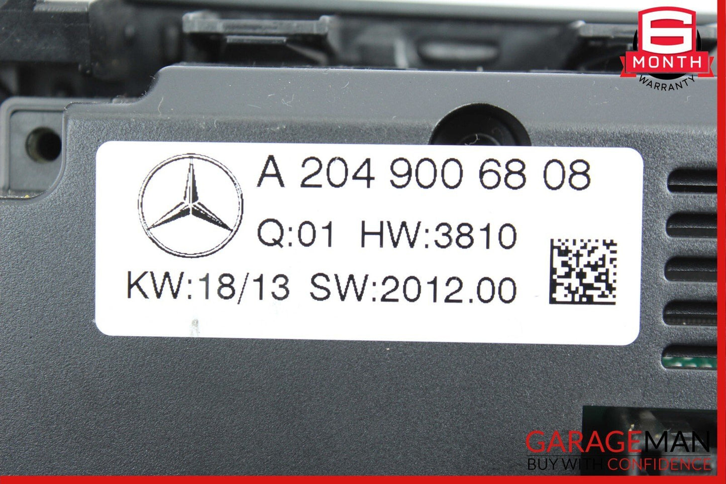 12-14 Mercedes W204 C250 C300 AC A/C Heater Climate Control 2049006808 OEM
