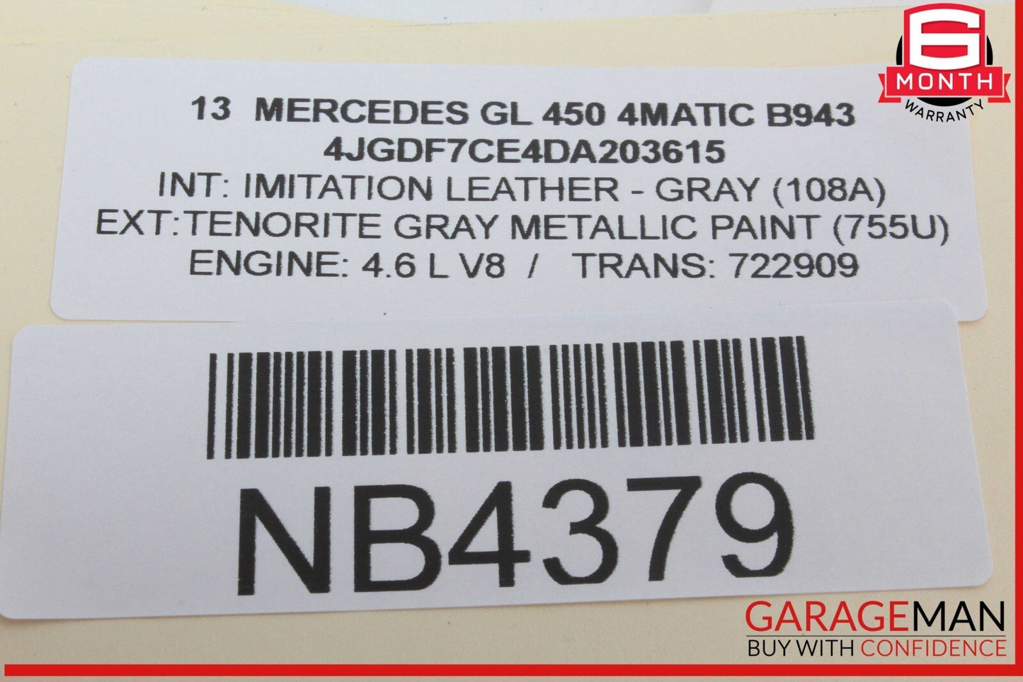 12-19 Mercedes X166 GL450 4MATIC Front Right Side Seatbelt Seat Belt Retractor