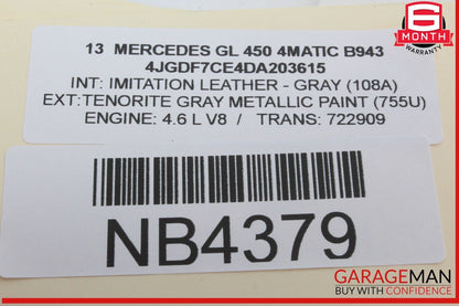 12-19 Mercedes X166 GL450 4MATIC Front Right Side Seatbelt Seat Belt Retractor