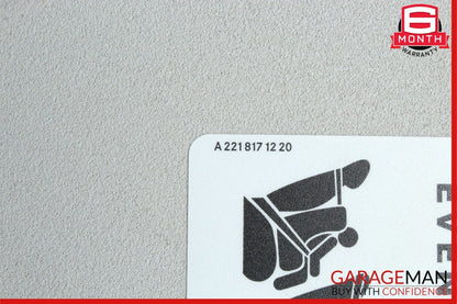 06-12 Mercedes X164 GL450 ML450 Front Right Side Sun Visor Sunvisor Shade Grey