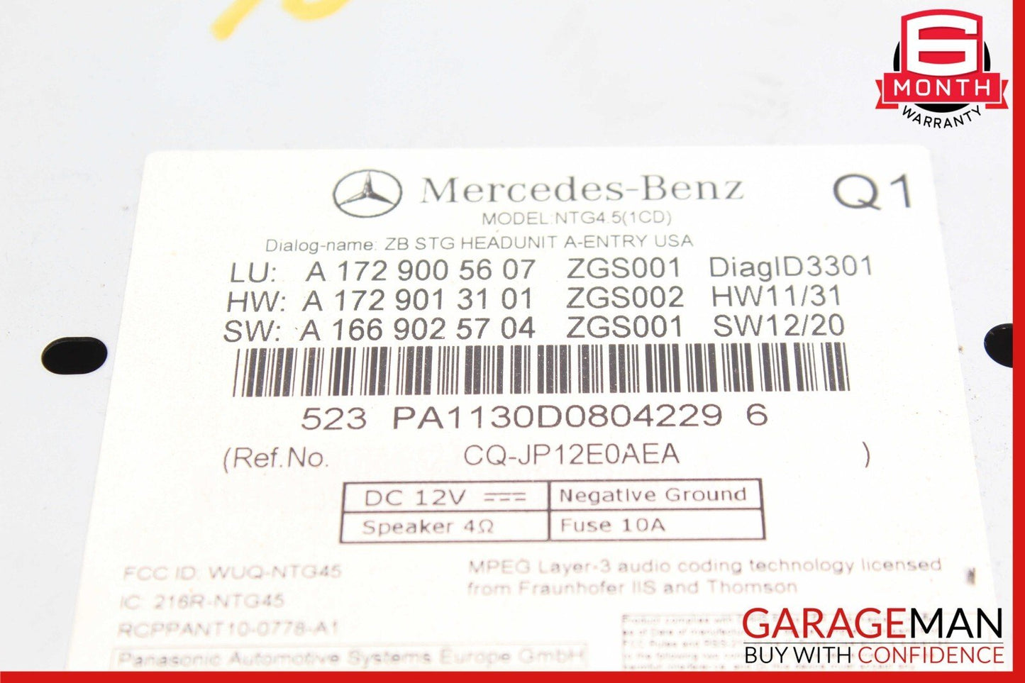 12-16 Mercedes R172 SLK250 SLK350 Navigation Command Head Unit DVD CD Audio OEM