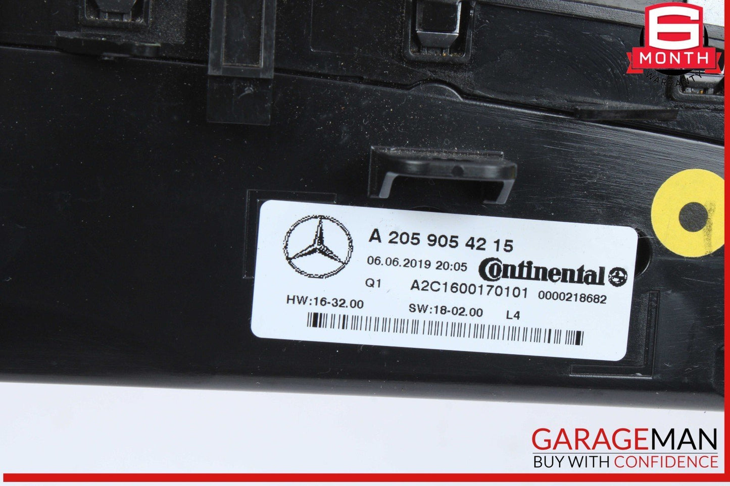 15-22 Mercedes W205 C300 GLC300 AC A/C Heater Climate Control Switch OEM