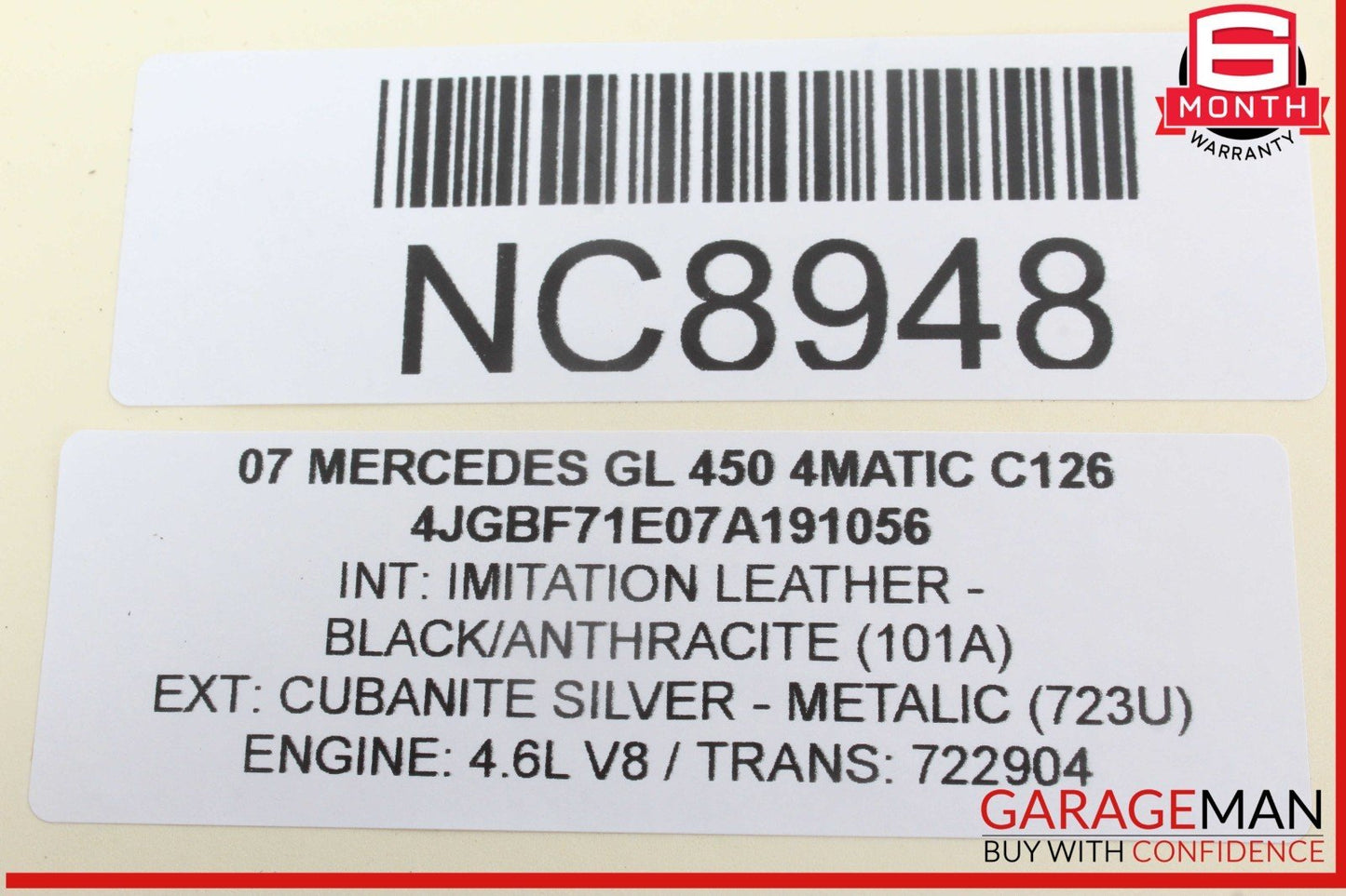 06-12 Mercedes X164 GL450 4MATIC Hazard Control Switch Panel 1648709210 OEM