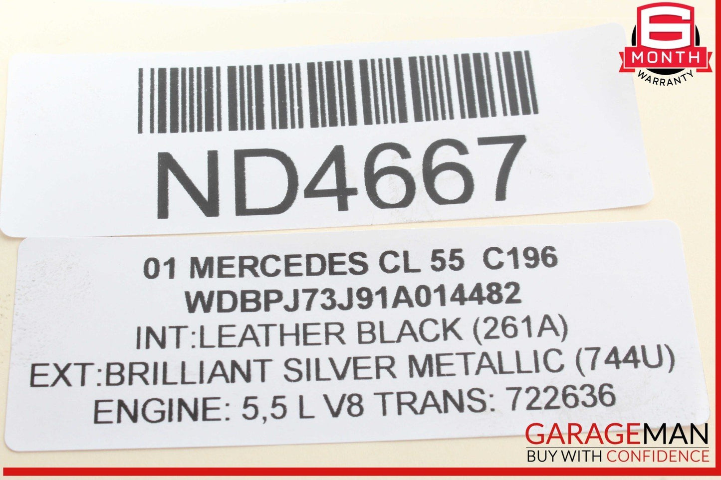 00-06 Mercedes W215 CL55 AMG E500 CLK430 Generator Alternator 150 AMP 0111543202