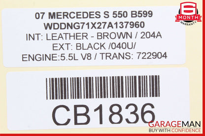 07-14 Mercedes W221 S550 CL550 Door Lock Switch Front Left Driver 2218213051 OEM