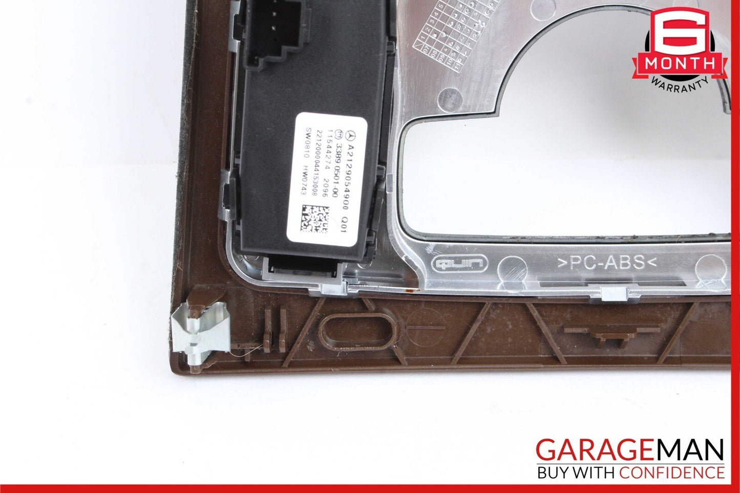 10-13 Mercedes W212 E400 E350 E550 Center Console Switch Trim Cover Bezel Wood