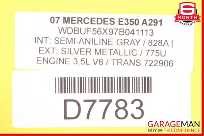 07-11 Mercedes W211 E350 CLS550 Roof Shark Fin GPS Antenna 2218202475 Silver OEM