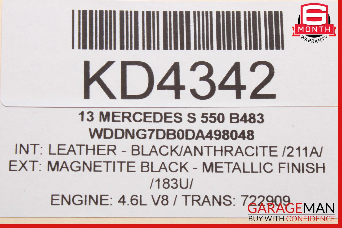07-14 Mercedes W221 S550 CL550 Door Lock Switch Front Right Side 2218213151 OEM