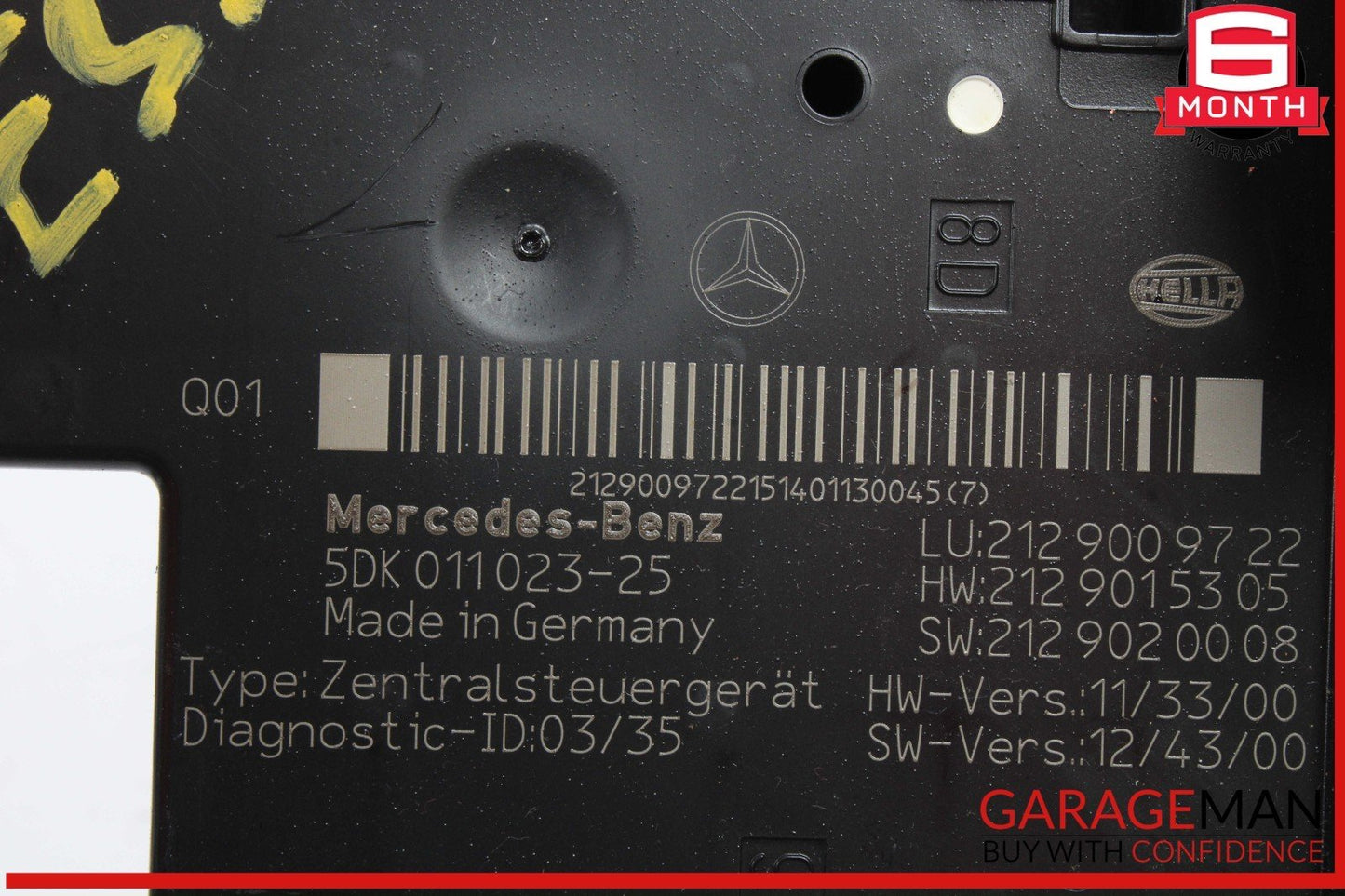 10-18 Mercedes W212 E350 4MATIC Rear SAM Fuse Box Relay Control 2129009722 OEM