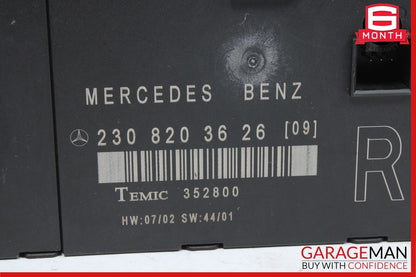03-12 Mercedes R230 SL500 SL550 SL55 AMG Front Right Side Door Control Module
