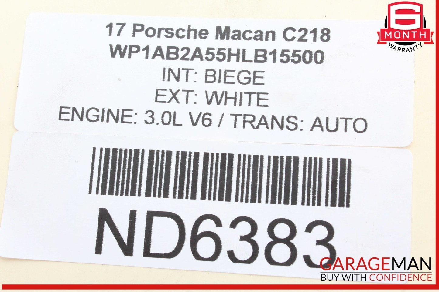 15-18 Porsche Macan 95B Engine Exhaust System Front Right Side Connector Pipe