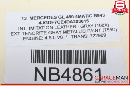 12-19 Mercedes X166 GL450 4MATIC Engine Exhaust Front Pipe Right Side OEM