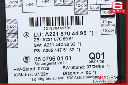 07-13 Mercedes W221 S550 S350 Front Left Door Control Module 2218704495 OEM