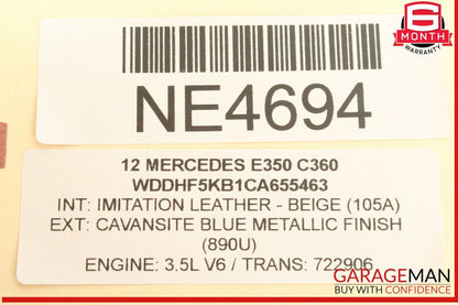 08-14 Mercedes W212 E350 C250 Rear Right Passenger Side Door Control Module OEM