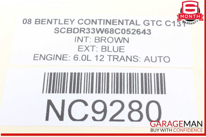 08-11 Bentley Continental GTC Satellite Radio Control Module Unit OEM