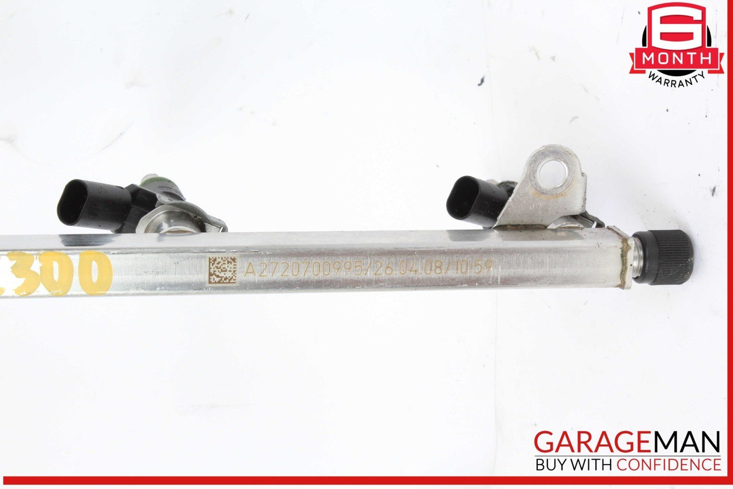 05-12 Mercedes W204 C300 E350 SLK300 Fuel Injector Rail w/ Fuel Injectors OEM