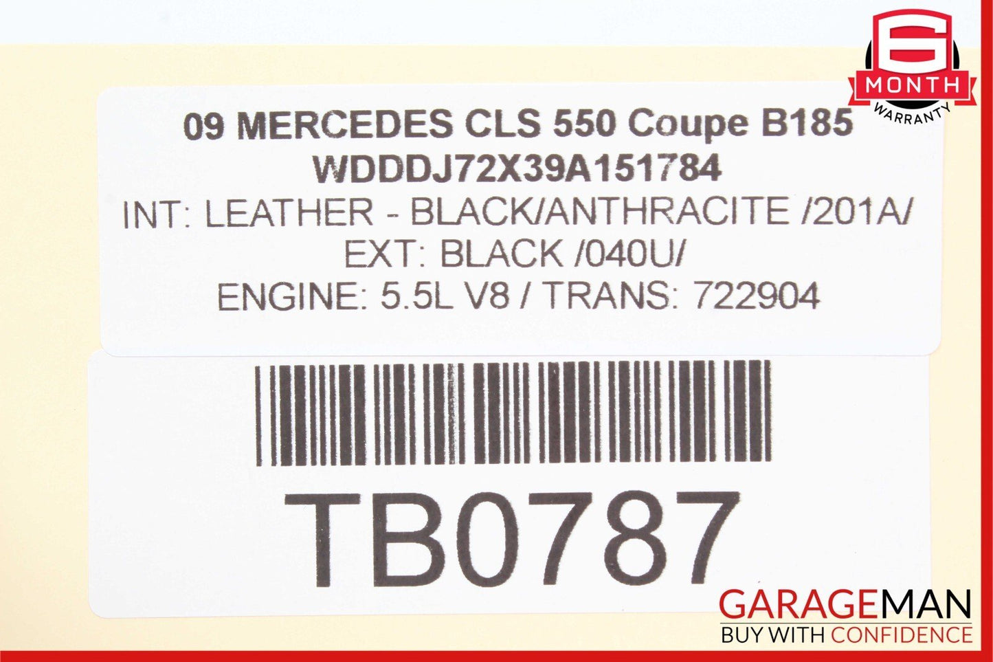 06-11 Mercedes CLS550 E350 Right Side Power Steering Rack & Pinion Tie Rod Boot