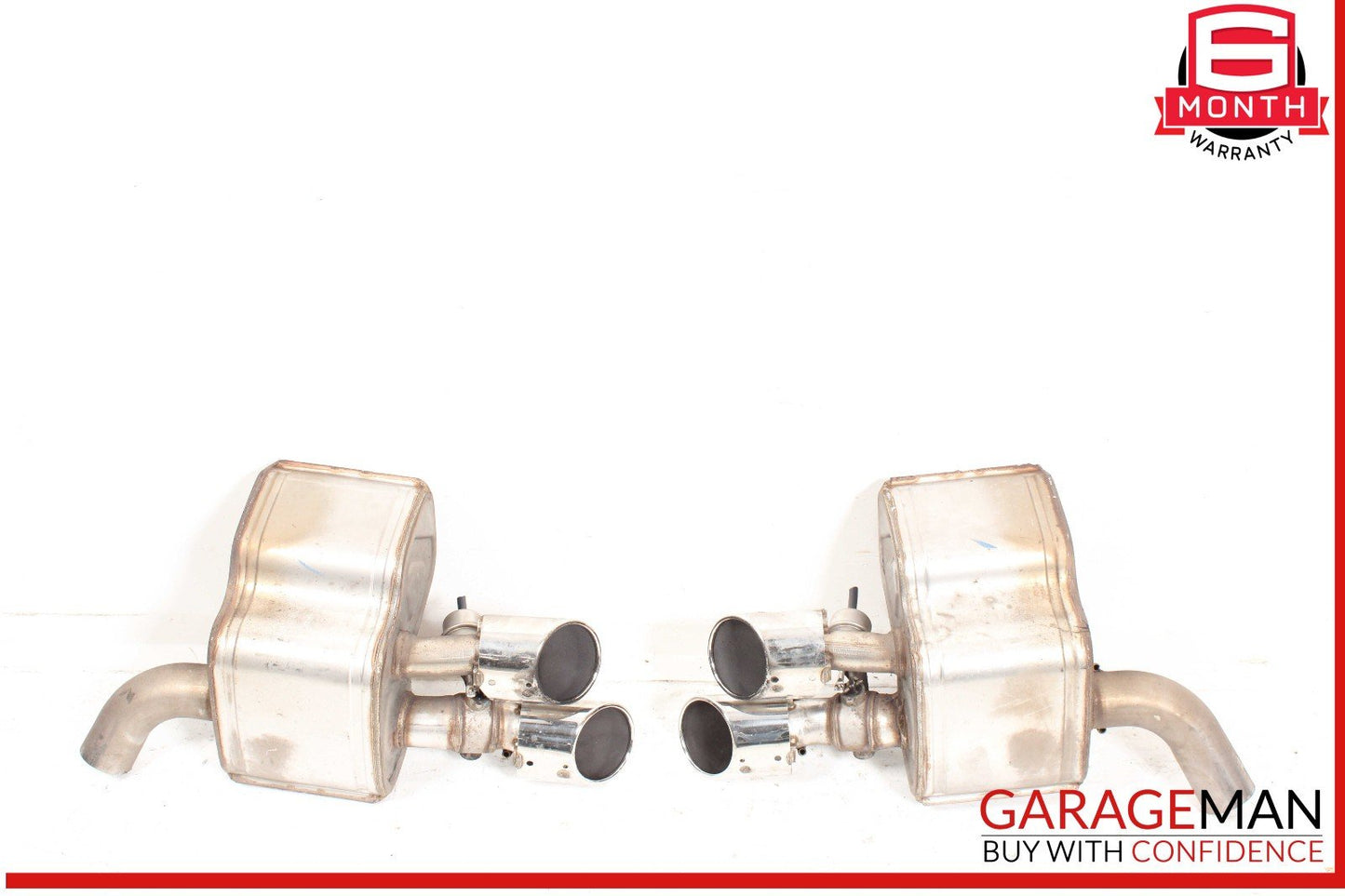 14-17 Maserati Ghibli Rear Left & Right Side Exhaust Muffler Tip Pipe Set of 2